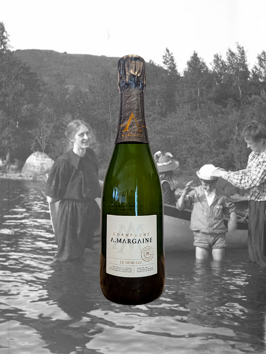 A bottle of Champagne A.Margaine 'Le Demi-Sec' NV from Champagne, France