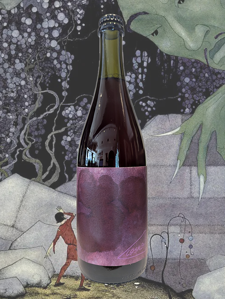 A bottle of Cosmo Plum Saison 2024 from Bathurst, NSW - Pours like a rich, bubbly pinot. Heaps on the nose, full plum flavour in the mouth and great with a steak in any month. We are very happy with this beer!