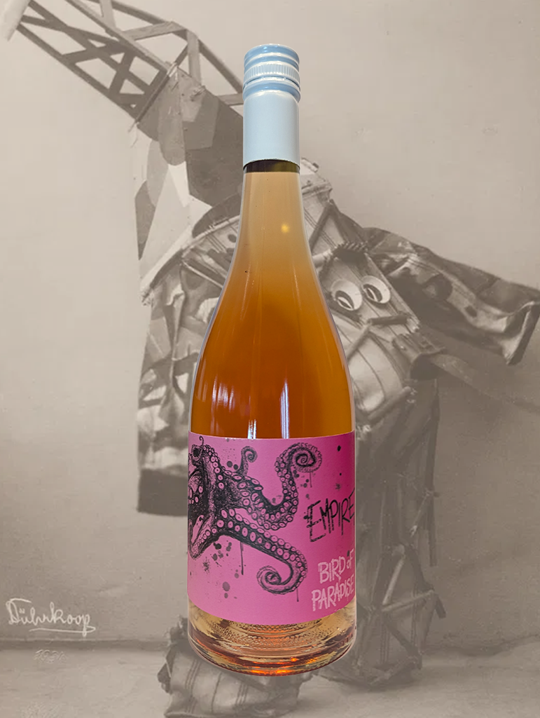 A bottle of Empire of Dirt 'Birds of Paradise' Rose 2023 from Geelong, VIC