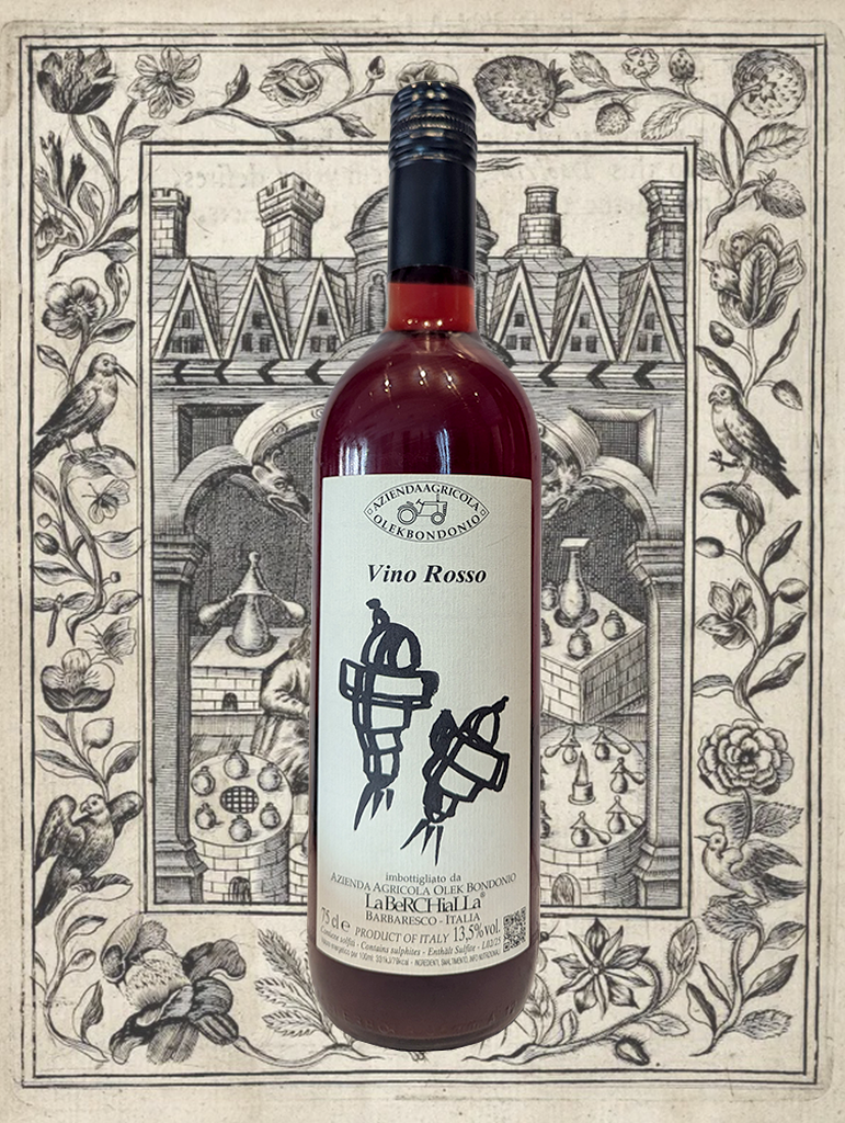 A bottle of Olek Bondonio 'La Berchialla' Chilled Red NV from Piemonte, Italy