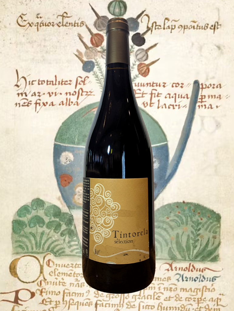 A bottle of Ribiera 'Tintorela Rouge' Red Blend 2019 from Languedoc, France - A juicy, fruity, summer red from the Languedoc in the South of France