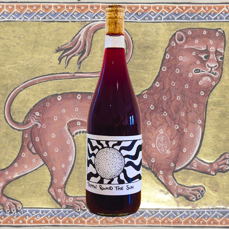 Bottle of Pride of Lunatics 'Trippin' Round the Sun' Light Red 2023 – chillable red wine from Central Ranges, NSW