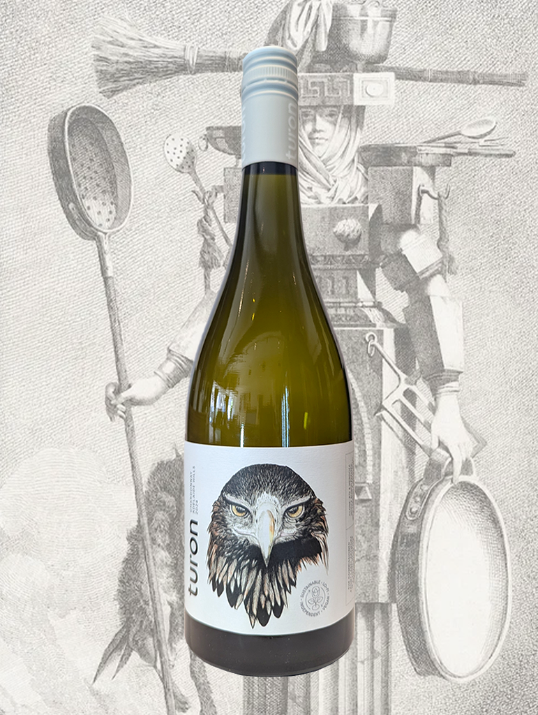 A bottle of Turon 'Hills Series' Chardonnay 2024 from Adelaide Hills, SA - An intriguing Chardonnay that balances bright fruit with texture.