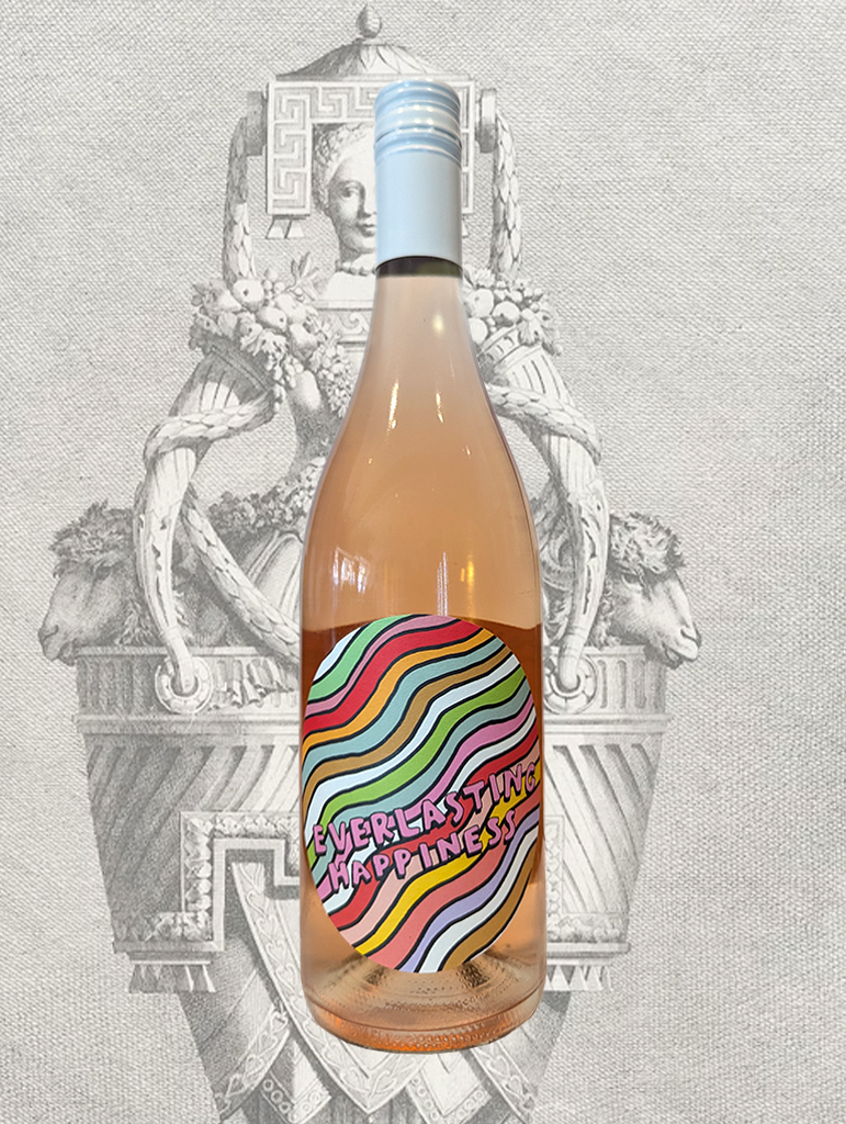 A bottle of Worlds Apart 'Everlasting Happiness' Rose 2024 from McLaren Vale, SA - A rose that's all fresh and fun and ready for summer!