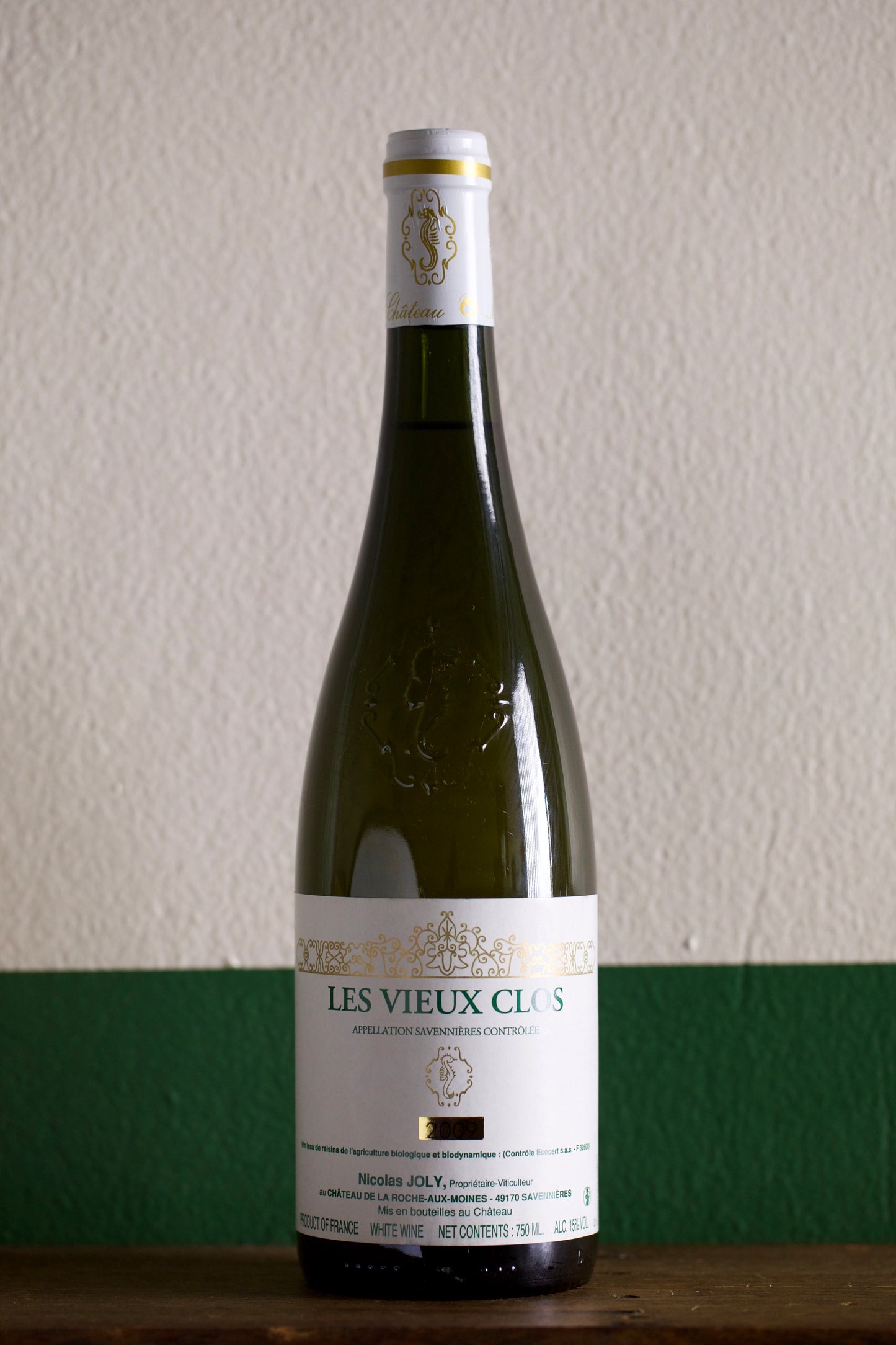 Bottle of Joly 'Les Vieux Clos' savennieres 2009 750ml