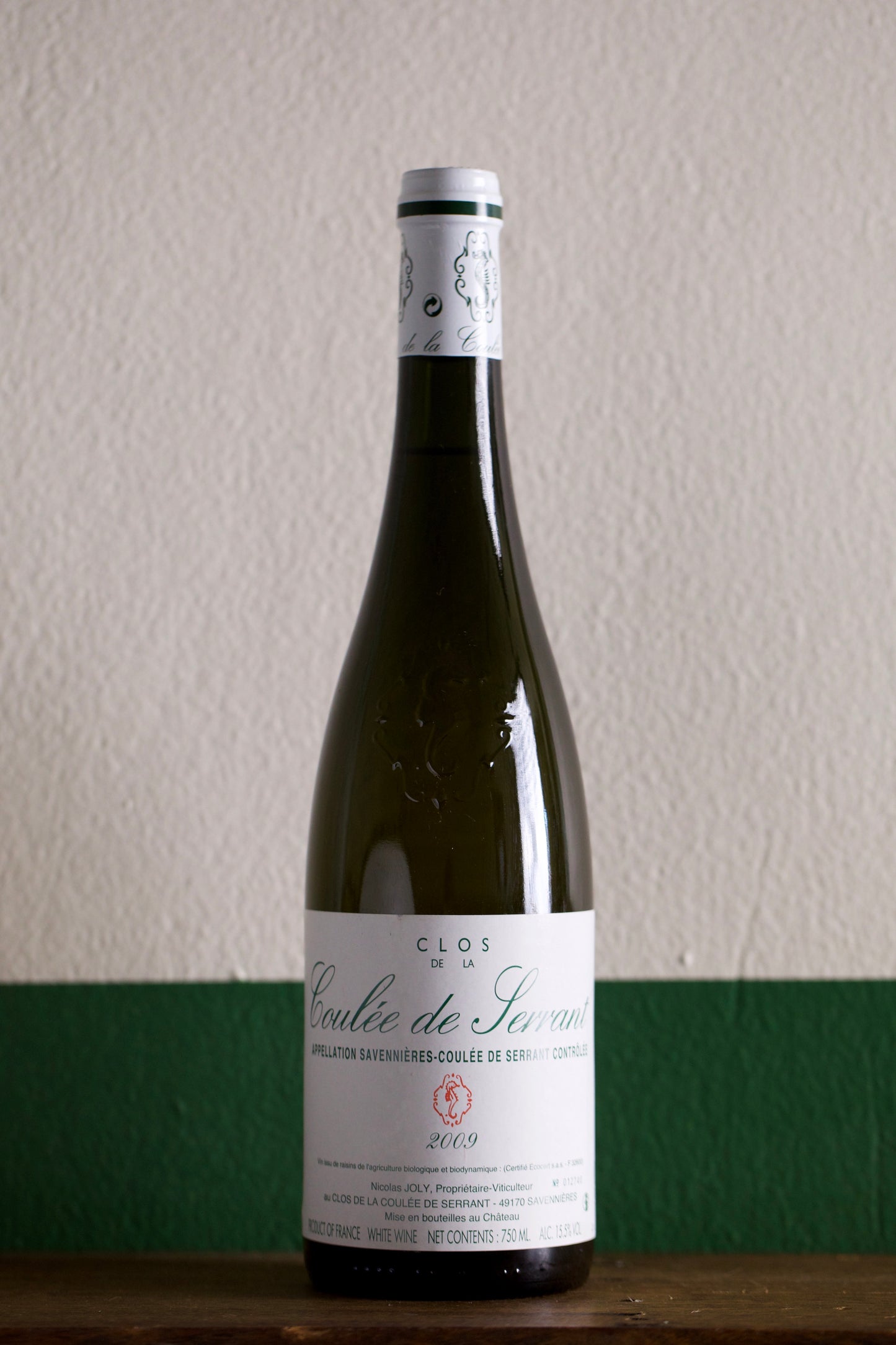 Bottle of Joly 'Clos de la Coulee de Serrant' 2009 750ml