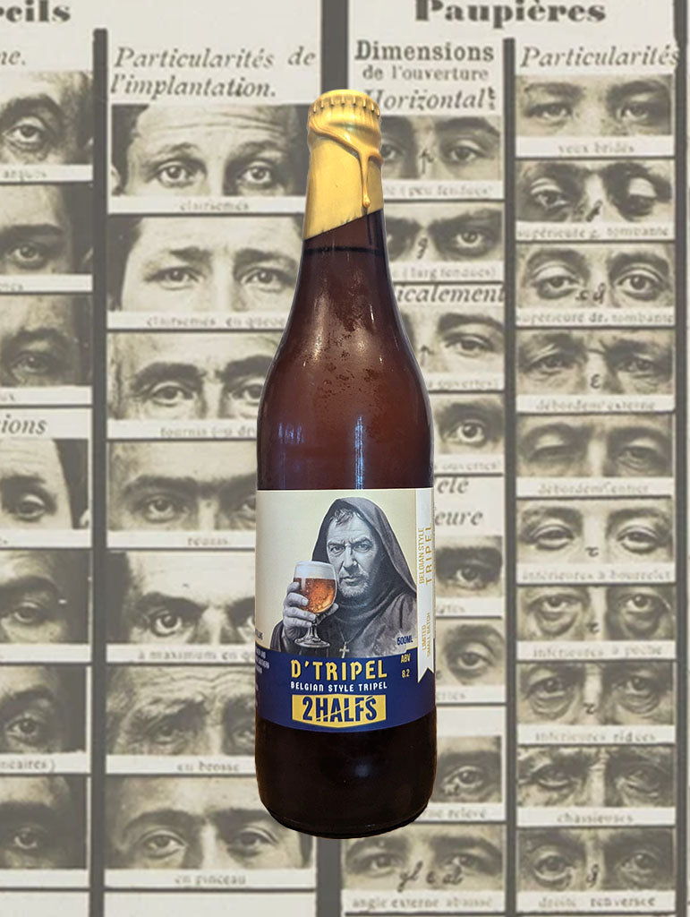 A bottle of 2 Halfs 'D'Tripel' Belgiam Style Tripel from Alexandria, NSW