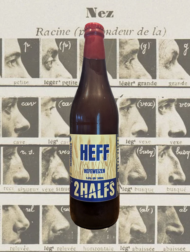 A bottle of 2 Halfs 'Heff' Bavarian Style Hefeweizen from Alexandria, NSW