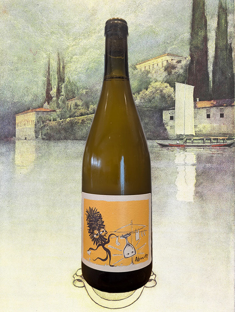 A bottle of Abinett Skin Contact Chardonnay 2025 from the Hunter Valley, NSW