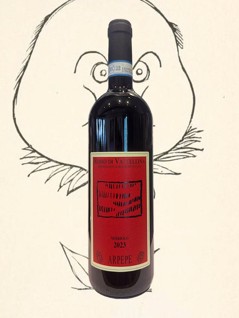 A bottle of Ar.Pe.Pe Rosso di Valtellina 2023 from Lombardia, Italy