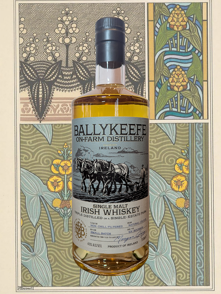 A bottle of Ballykeefe Single Malt Irish Whiskey from Kilkenny, Ireland - Small batch Single Malt whiskey from Ireland. 