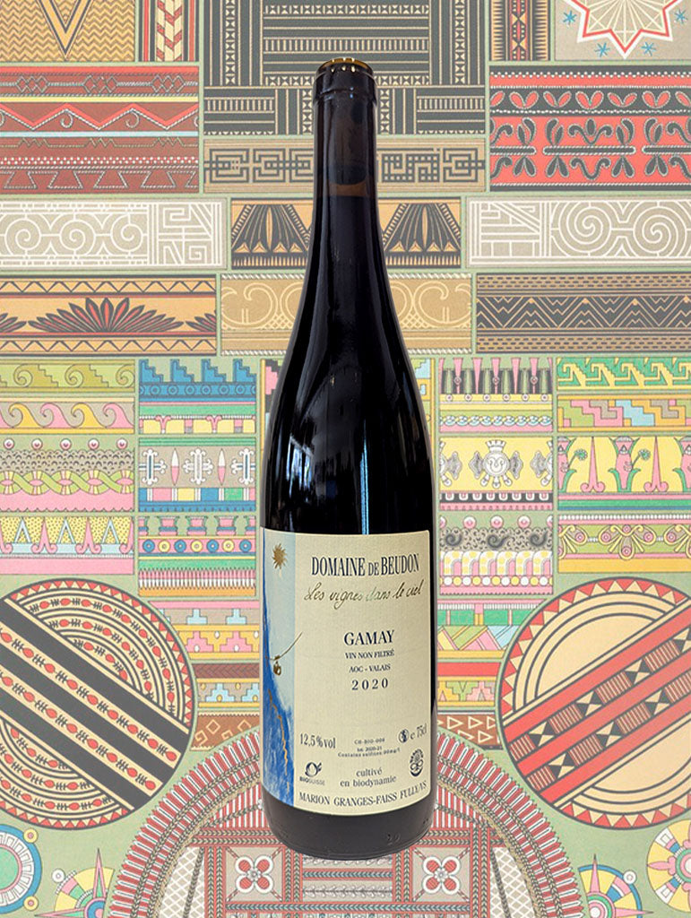 A bottle of Beudon 'Vieille Vigne' Gamay 2020 from Valais, Switzerland
