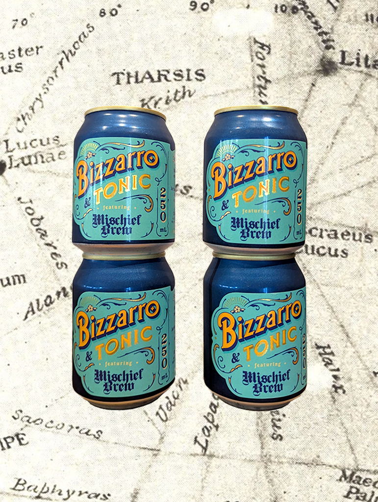 A can of Bizzarro & Mischief Brew 'Tonic' Premix Can from Australia