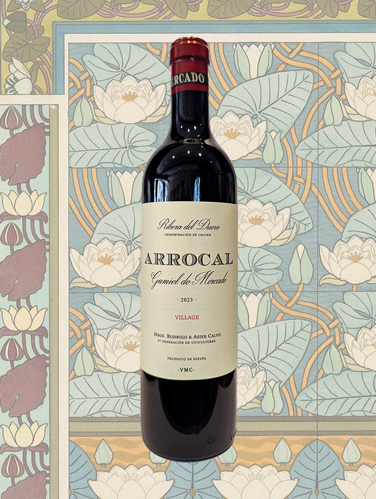 A bottle of Bodegas Arrocal 'Gumiel del Mercado Village' Tinto 2023 from Ribera del Duero, Spain