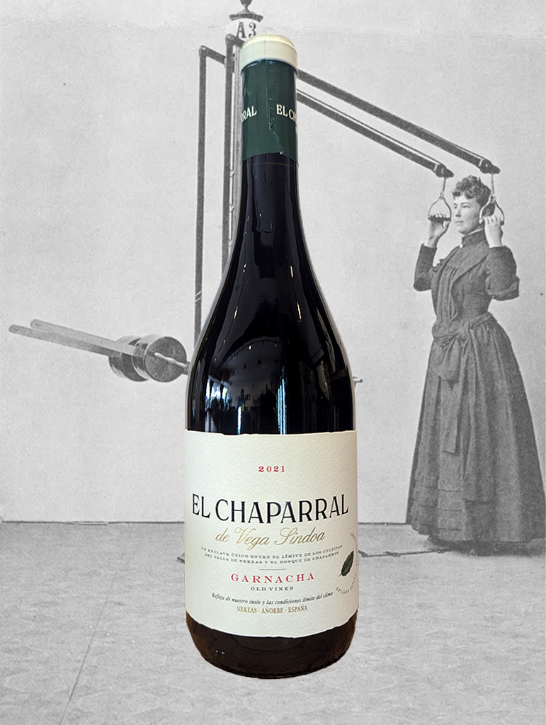 A bottle of Bodegas Nekeas 'El Chaparral' Garnacha 2021 from Navarra, Spain