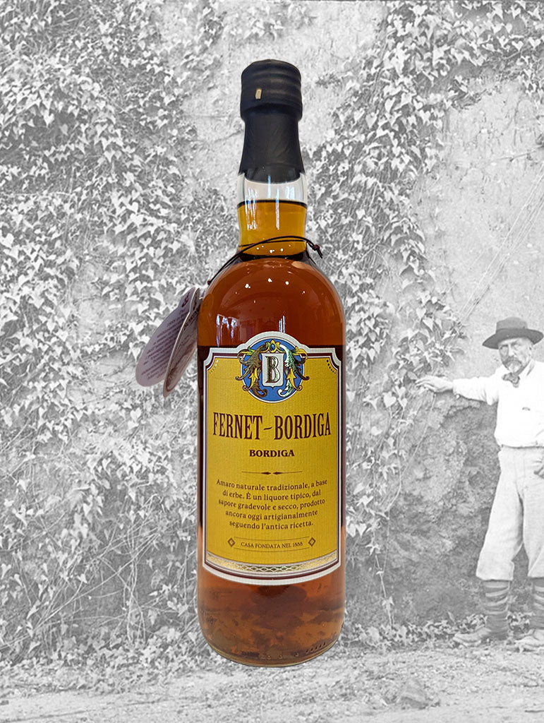 A bottle of Bordiga 'Fernet' Amaro from Piemonte, Italy