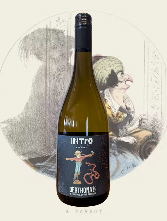 a bottle of Cas’Al’Mat 'Intro' Timorasso 2022 from Piemonte, Italy - Bright and thirst quenching goodness from Piemonte!