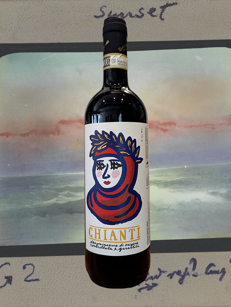 A bottle of Casale Chianti 2021 from Tuscany, Italy