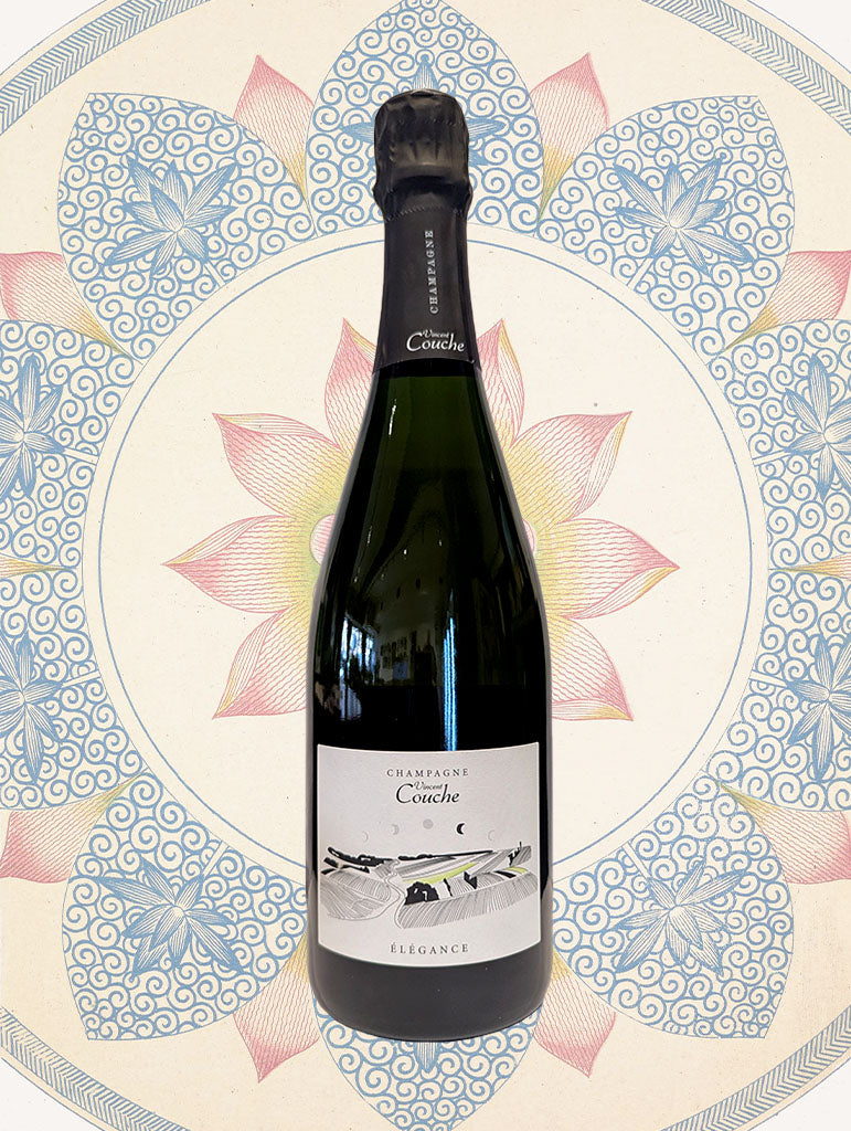 A bottle of Champagne Vincent Couche 'Elegance' Brut Nature NV from Champagne, France
