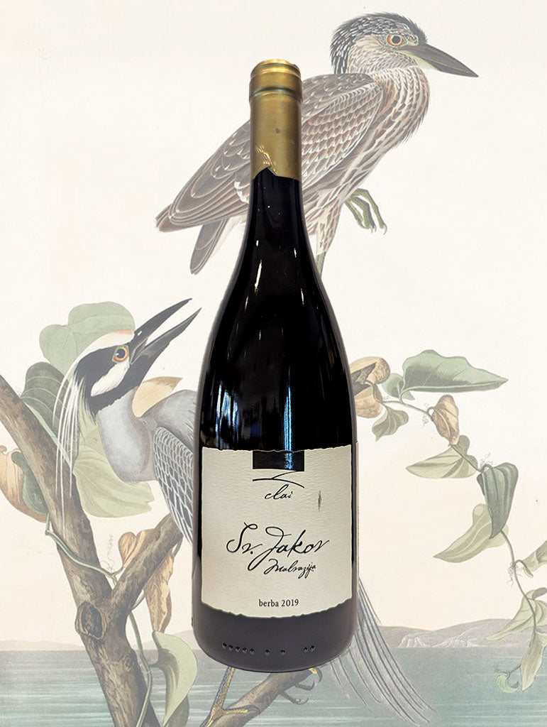 A bottle of Clai 'SV. Jakov' Skin Contact Malvazija 2019 from Istria, Croatia