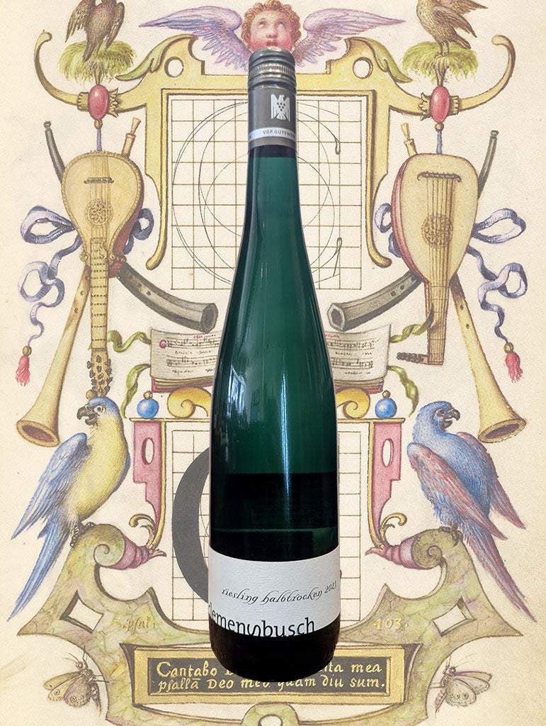 A bottle of Clemens Busch 'Halb-Trocken' Riesling 2023 from Mosel, Germany