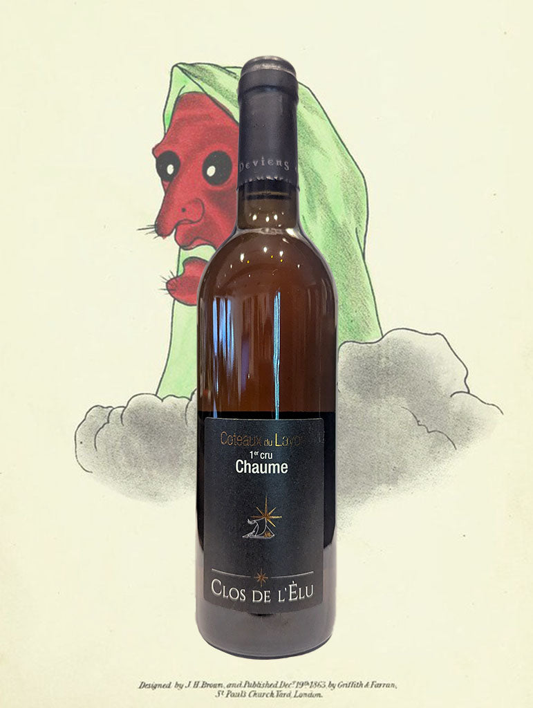 A bottle of Clos de l'Élu 'Coteaux du Layon 1er Cru Chaume' 2014 from Loire, France