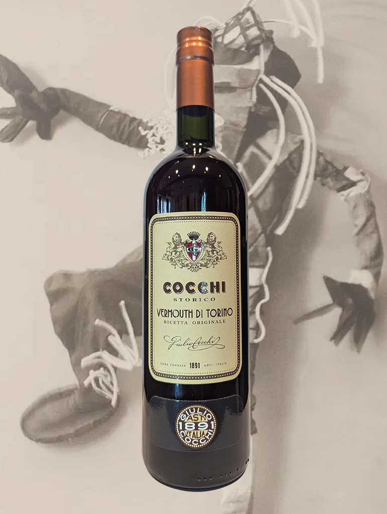 A bottle of Cocchi Vermouth di Torino from Piemonte, Italy