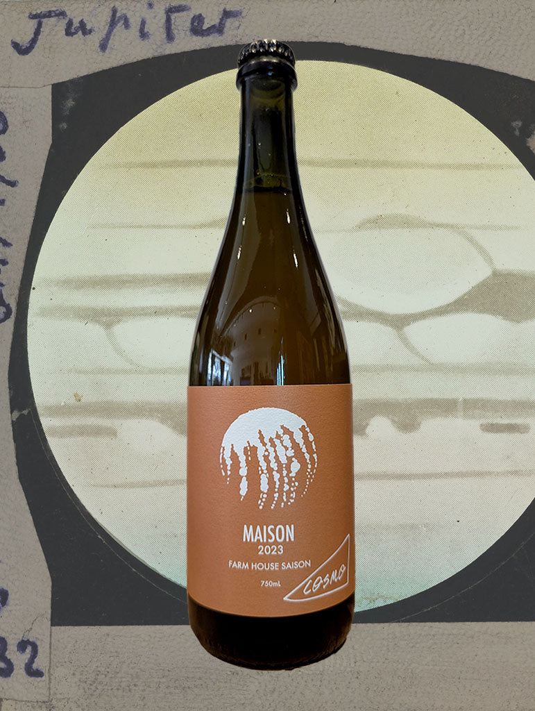 A bottle of Cosmo 'Maison' Farm House Saison 2023 from Bathurst, NSW