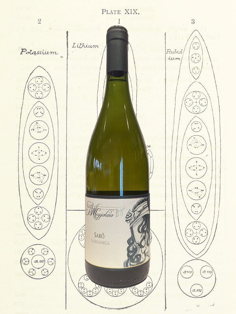 A bottle of Cristiana Meggiolaro 'Saro' Garganega 2022 from Veneto, Italy