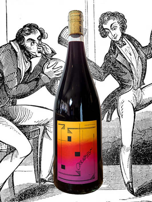 A bottle of Crusher Wines 'Crime in the City' 2024 from the Granite Belt - Refreshing red wine from wild north that is Granite Belt, Queensland. 