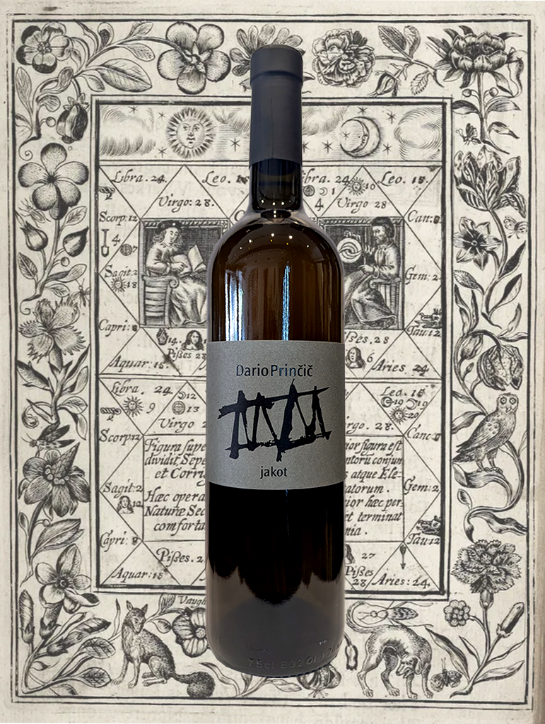 A bottle of Dario Princic 'Jakot' Bianco 2018 from Friuli, Italy
