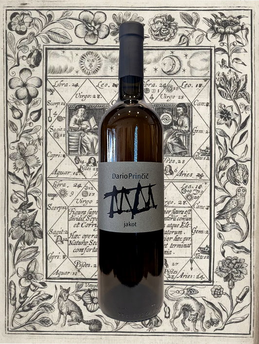 A bottle of Dario Princic 'Jakot' Bianco 2018 from Friuli, Italy