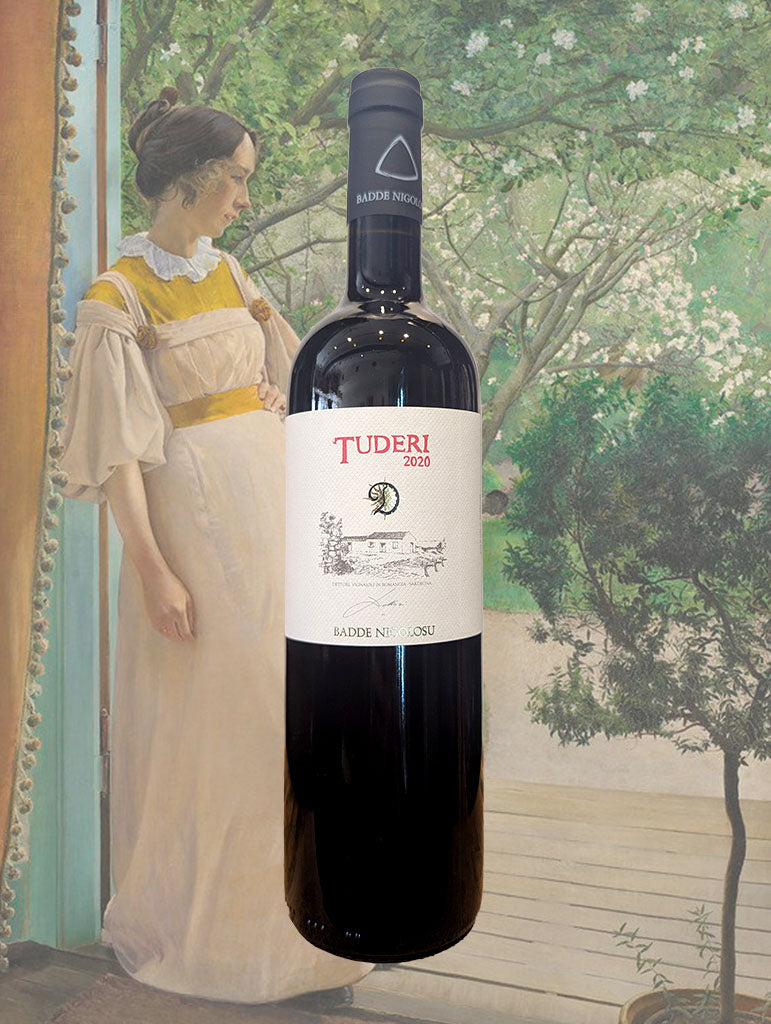 A bottle of Dettori 'Tuderi' Cannonau 2020 from Sardinia, Italy