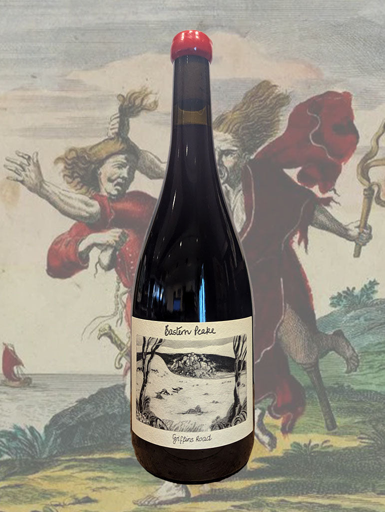 A bottle of Eastern Peake 'Griffin's Road' Pinot Noir 2023 from Ballarat, Victoria