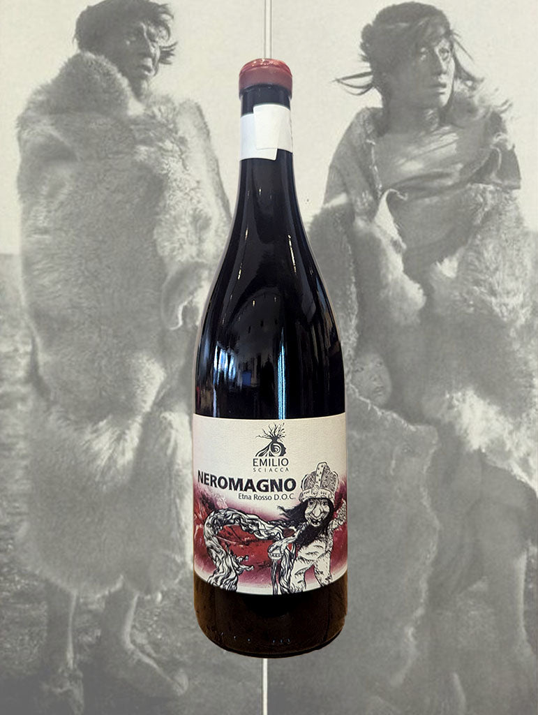 A bottle of Emilio Sciacca 'Neromagno' Etna Rosso 2022 from Sicily, Italy