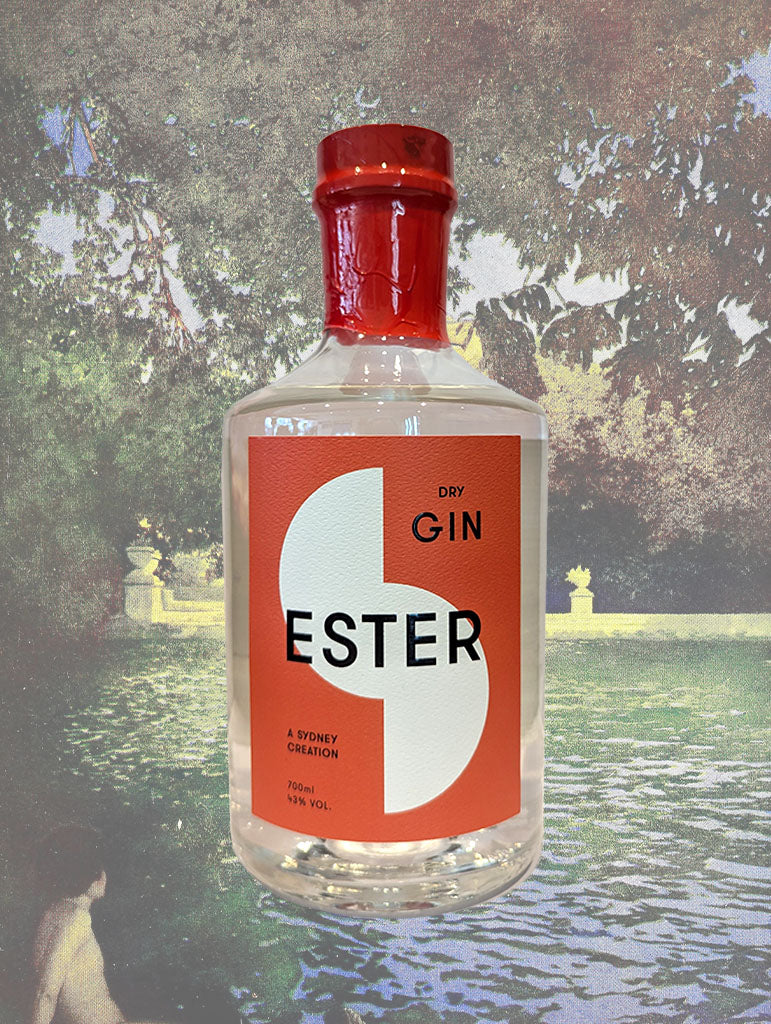 A bottle of Ester Dry Gin from Marrickville