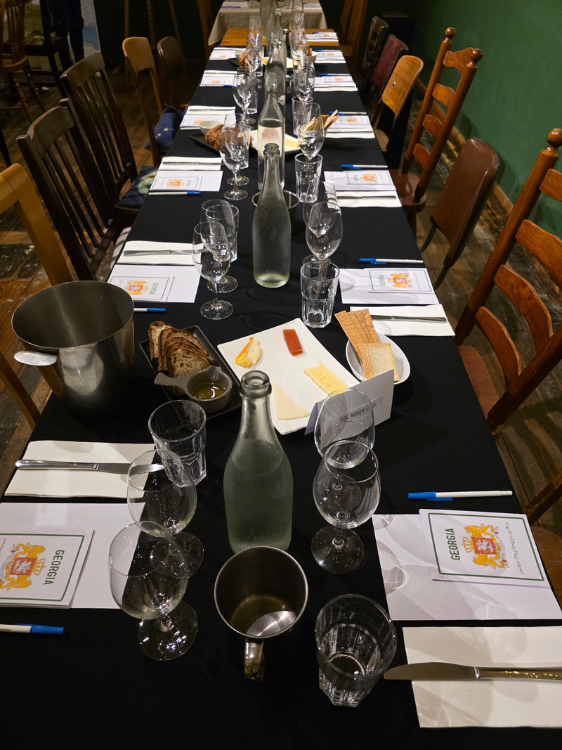 Table set for a tasting at Goblin
