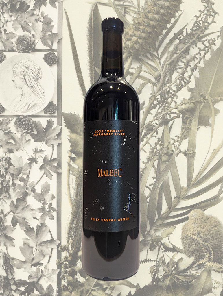 A bottle of Felix Caspar 'Morris' Malbec 2022 from Margaret River