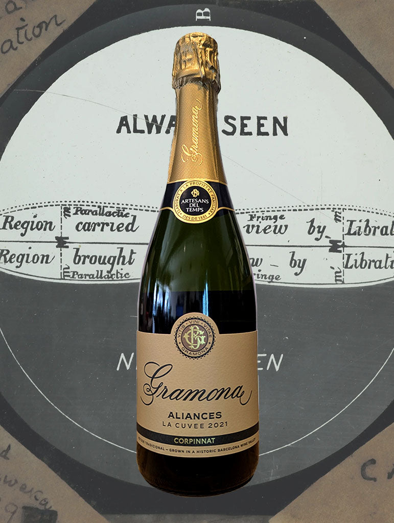 A bottle of Gramona 'Alliances La Cuvee' Corpinnat Sparkling NV from Catalunya, Spain