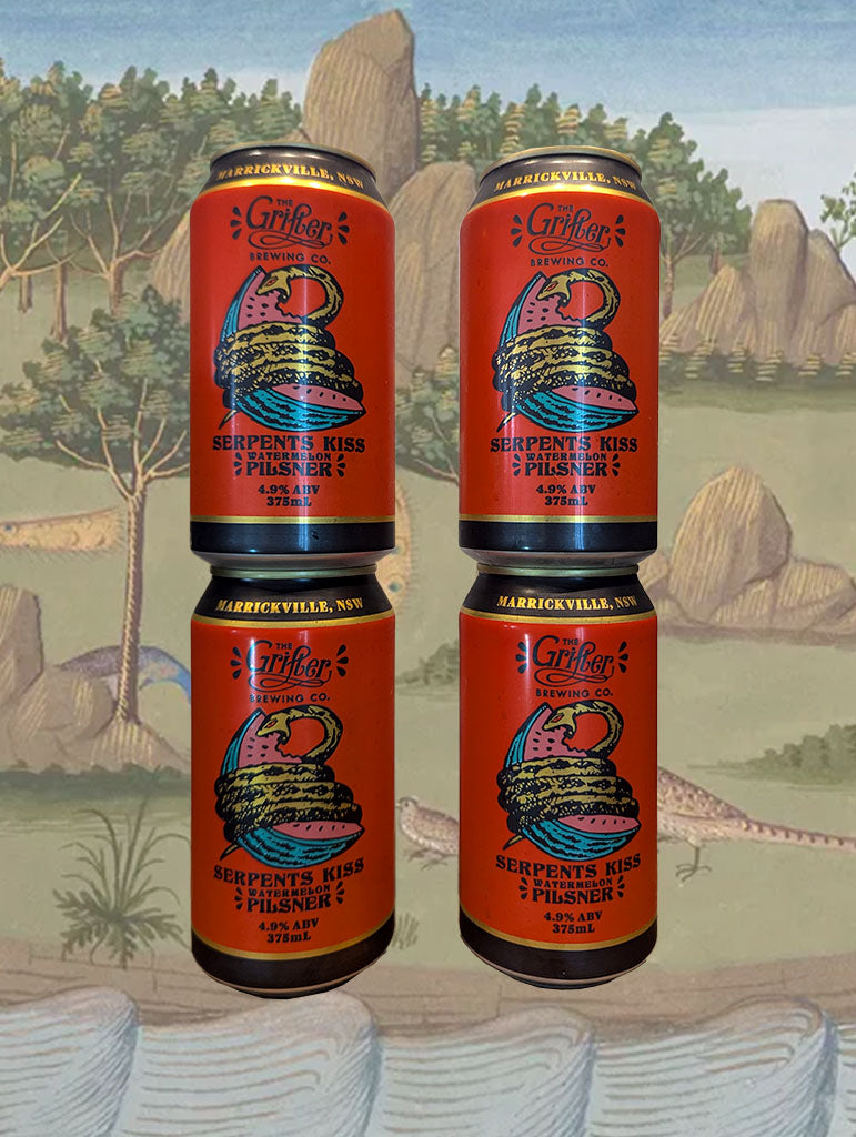 A bottle of Grifter 'Serpents Kiss' Watermelon Pilsner from Marrickville, NSW