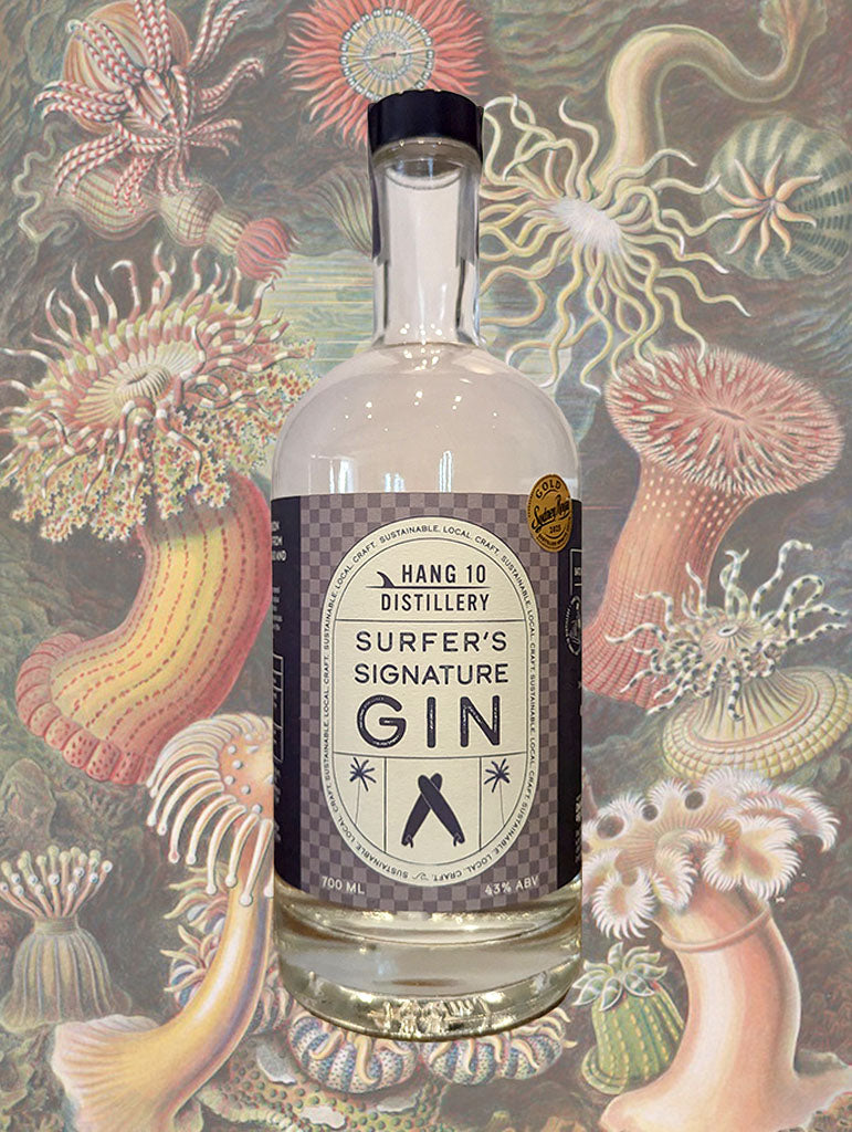 A bottle of Hang 10 'Surfer's Signature' Gin from Northern Beaches