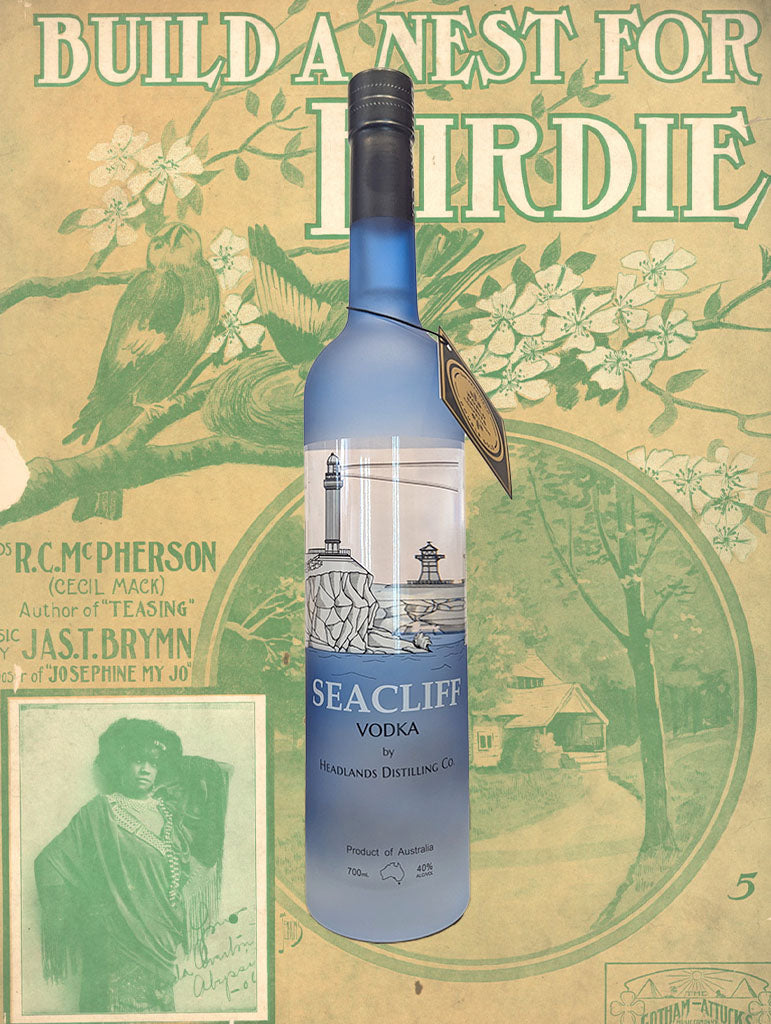 A bottle of Headlands 'Seacliff' Vodka from Wollongong