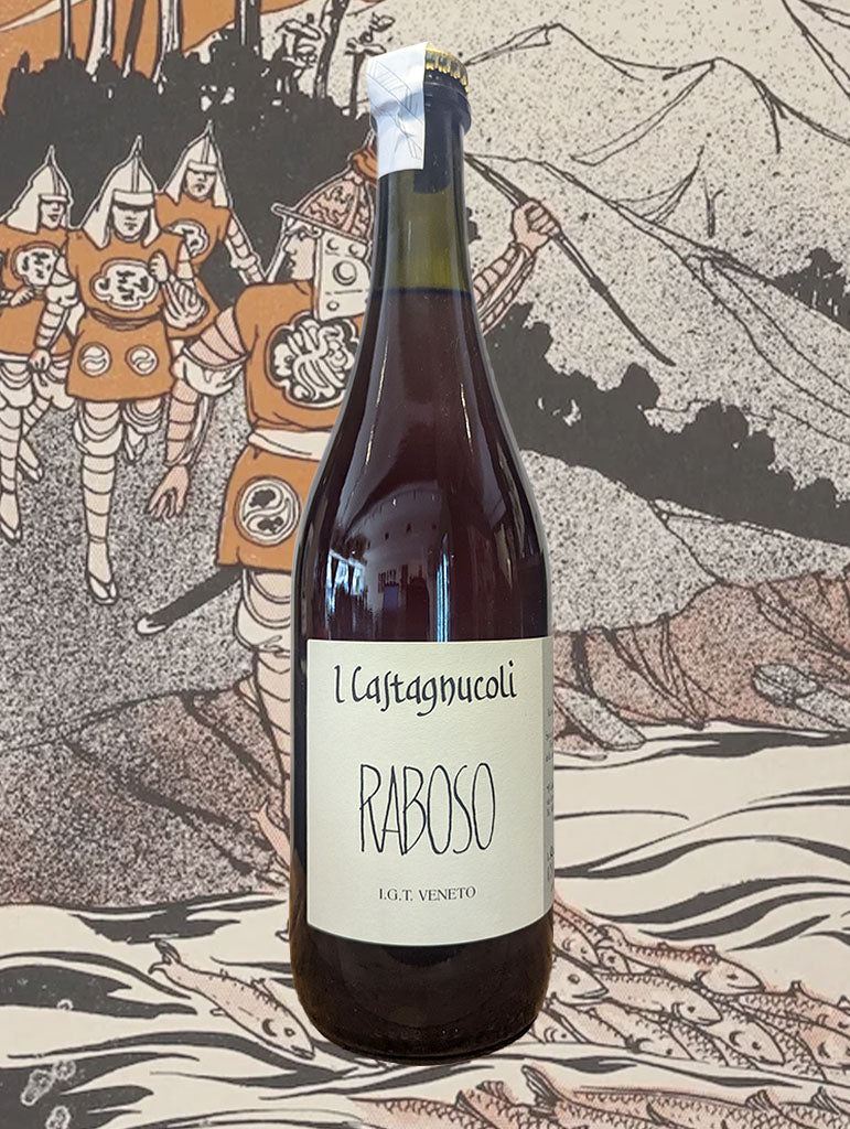 A bottle of I Castagnucoli 'Raboso' Frizzante Rosato 2021 from Veneto, Italy