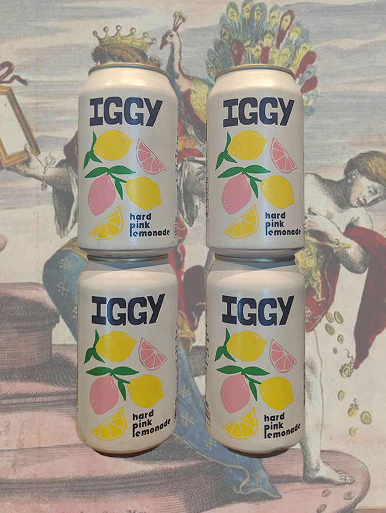 A can of Iggy Hard Pink Lemonade 