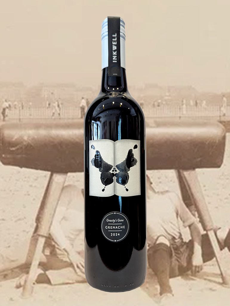 A bottle of Inkwell 'Gravity's Gone' Grenache 2024 from McLaren Vale, SA - A pure and expressive Pinot Noir from Central Otago. 