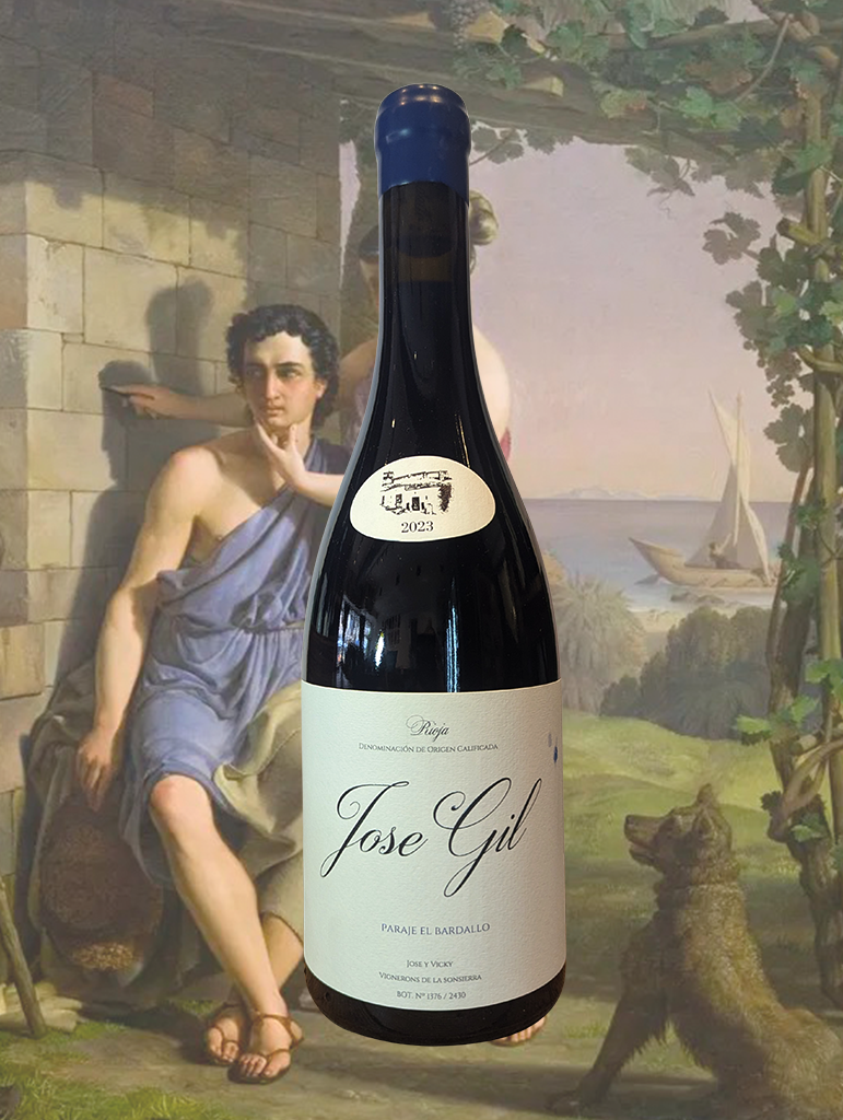A bottle of Jose Gil 'Paraje el Bardallo' 2022 from Rioja, Spain