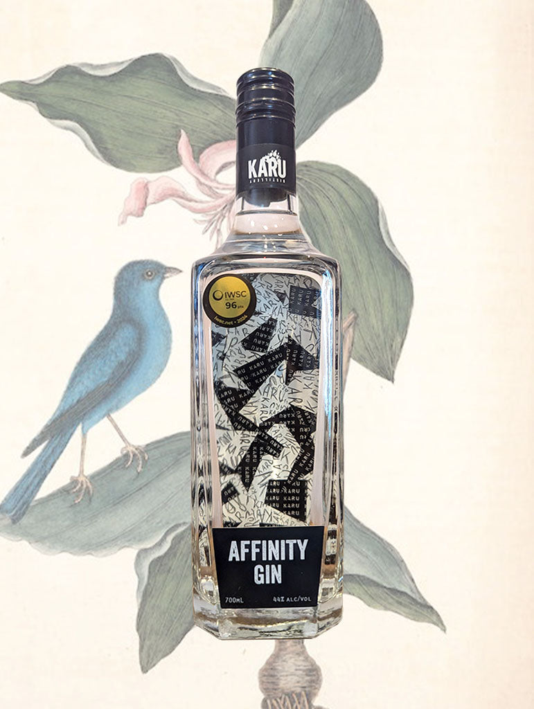A bottle of Karu 'Affinity' Gin from NSW