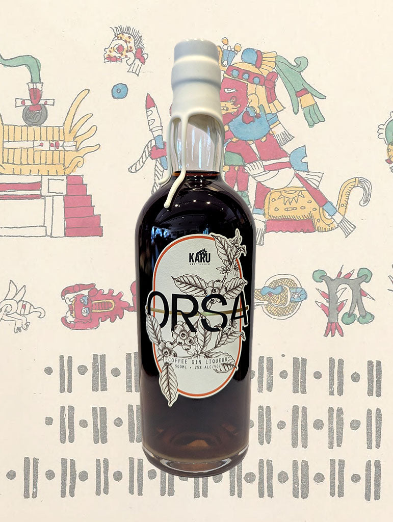A bottle of Karu 'Orsa' Coffee Gin Liqueur from Hawkesbury