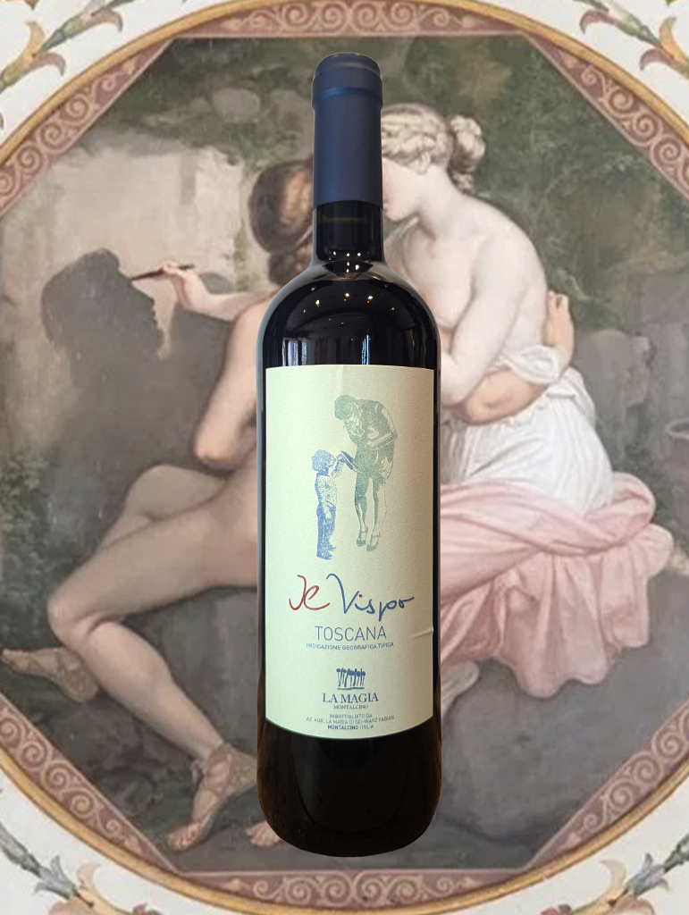 A bottle of La Magia 'Il Vispo' Toscana Rosso 2023 from Tuscany, Italy - A classic Sangiovese from Tuscany, yet fresher and lighter than what you might expect. 