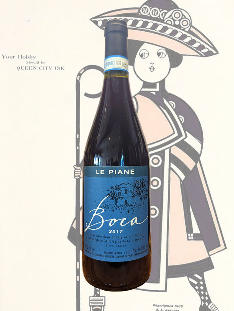 A bottle of Le Piane Boca 2017 from Alto Piemonte, Italy
